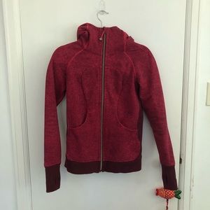 Lululemon Red/Pink Scuba Hoodie Size 4